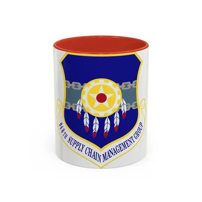 948 Supply Chain Management Group AFMC (U.S. Air Force) Accent Coffee Mug 11oz Red - Go Mug Yourself