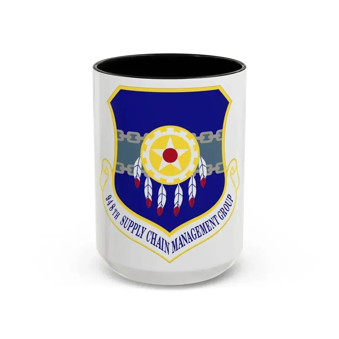 948 Supply Chain Management Group AFMC (U.S. Air Force) Accent Coffee Mug 15oz Black - Go Mug Yourself