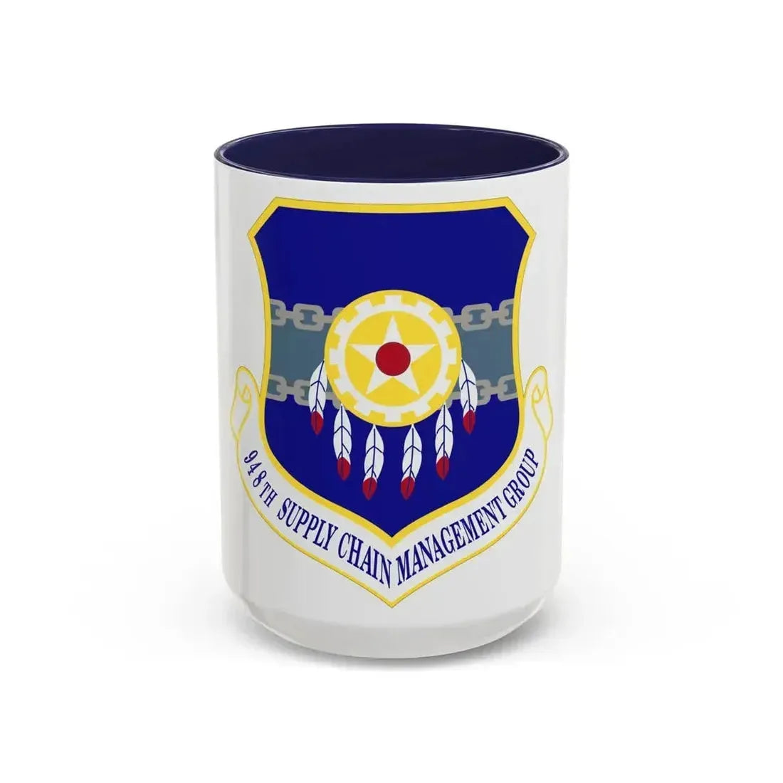 948 Supply Chain Management Group AFMC (U.S. Air Force) Accent Coffee Mug 15oz Navy - Go Mug Yourself