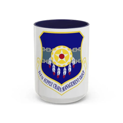 948 Supply Chain Management Group AFMC (U.S. Air Force) Accent Coffee Mug 15oz Navy - Go Mug Yourself