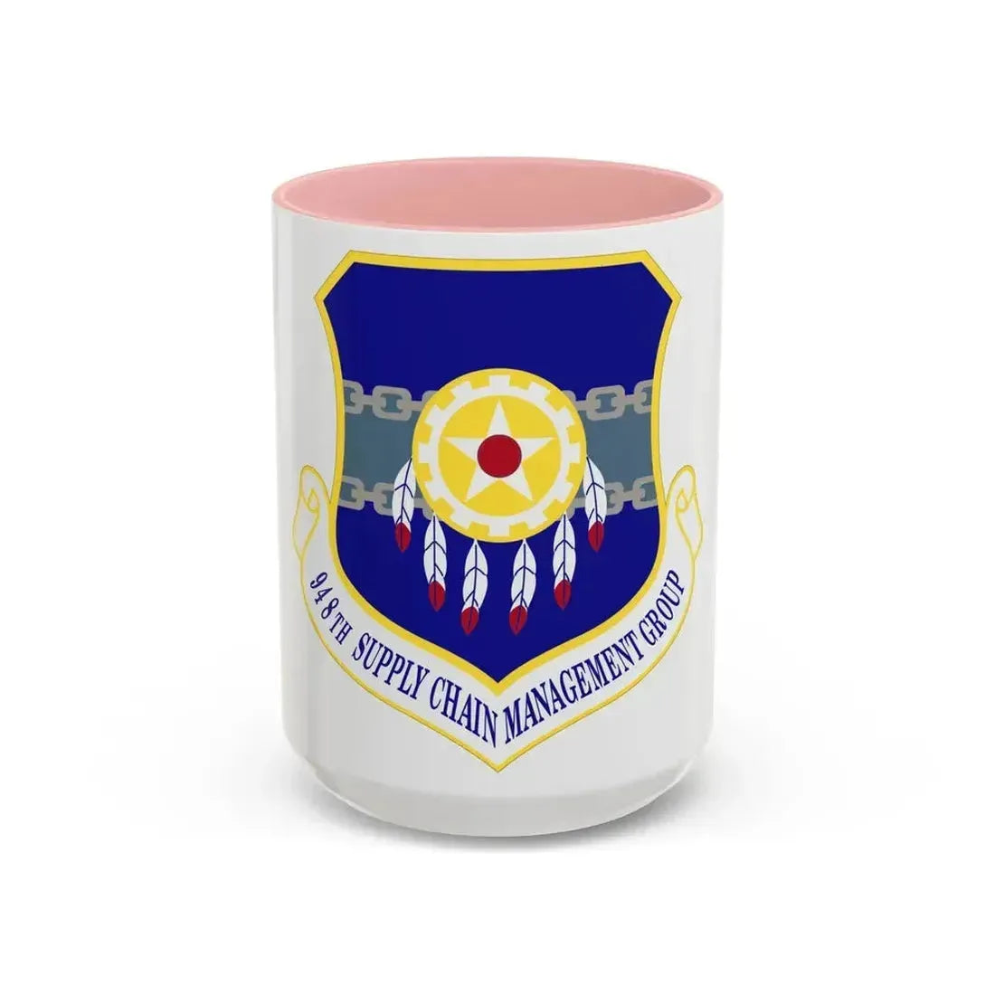 948 Supply Chain Management Group AFMC (U.S. Air Force) Accent Coffee Mug 15oz Pink - Go Mug Yourself