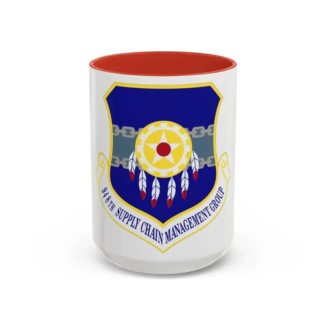 948 Supply Chain Management Group AFMC (U.S. Air Force) Accent Coffee Mug 15oz Red - Go Mug Yourself