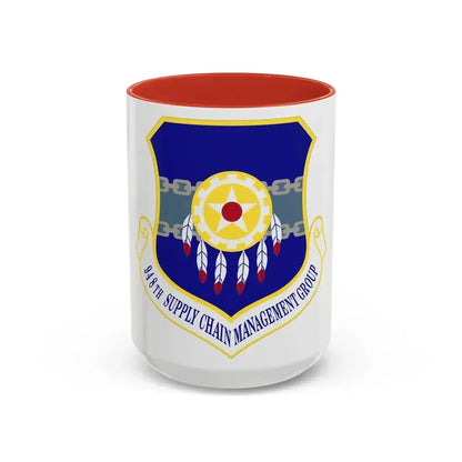 948 Supply Chain Management Group AFMC (U.S. Air Force) Accent Coffee Mug 15oz Red - Go Mug Yourself