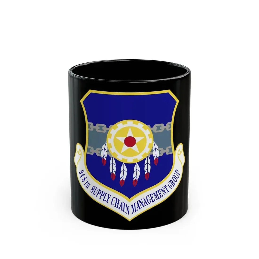 948 Supply Chain Management Group AFMC (U.S. Air Force) Black Coffee Mug 11oz - Go Mug Yourself