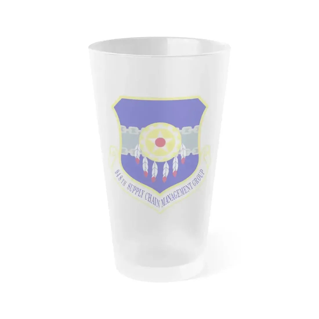 948 Supply Chain Management Group AFMC (U.S. Air Force) Frosted Pint Glass 16oz 16oz Frosted - Go Mug Yourself
