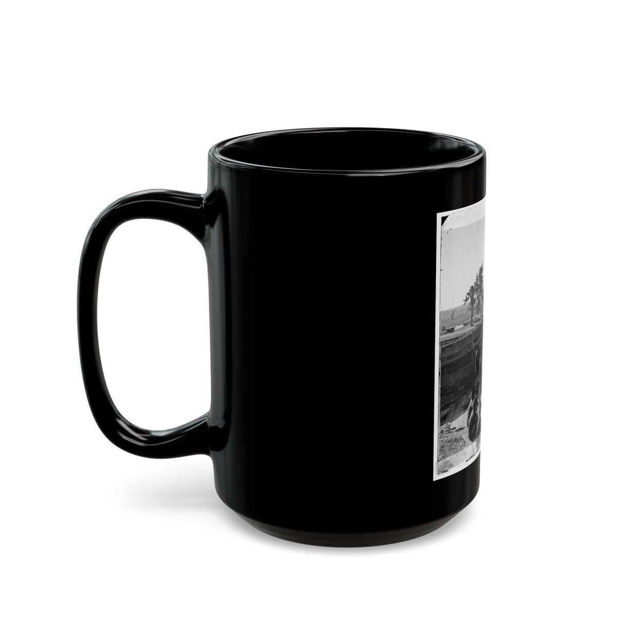Atlanta, Ga. Federal Soldiers By Gun In Captured Fort (U.S. Civil War) Black Coffee Mug