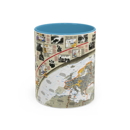 World War II- Europe and North Africa (1991) (Map) Accent Coffee Mug