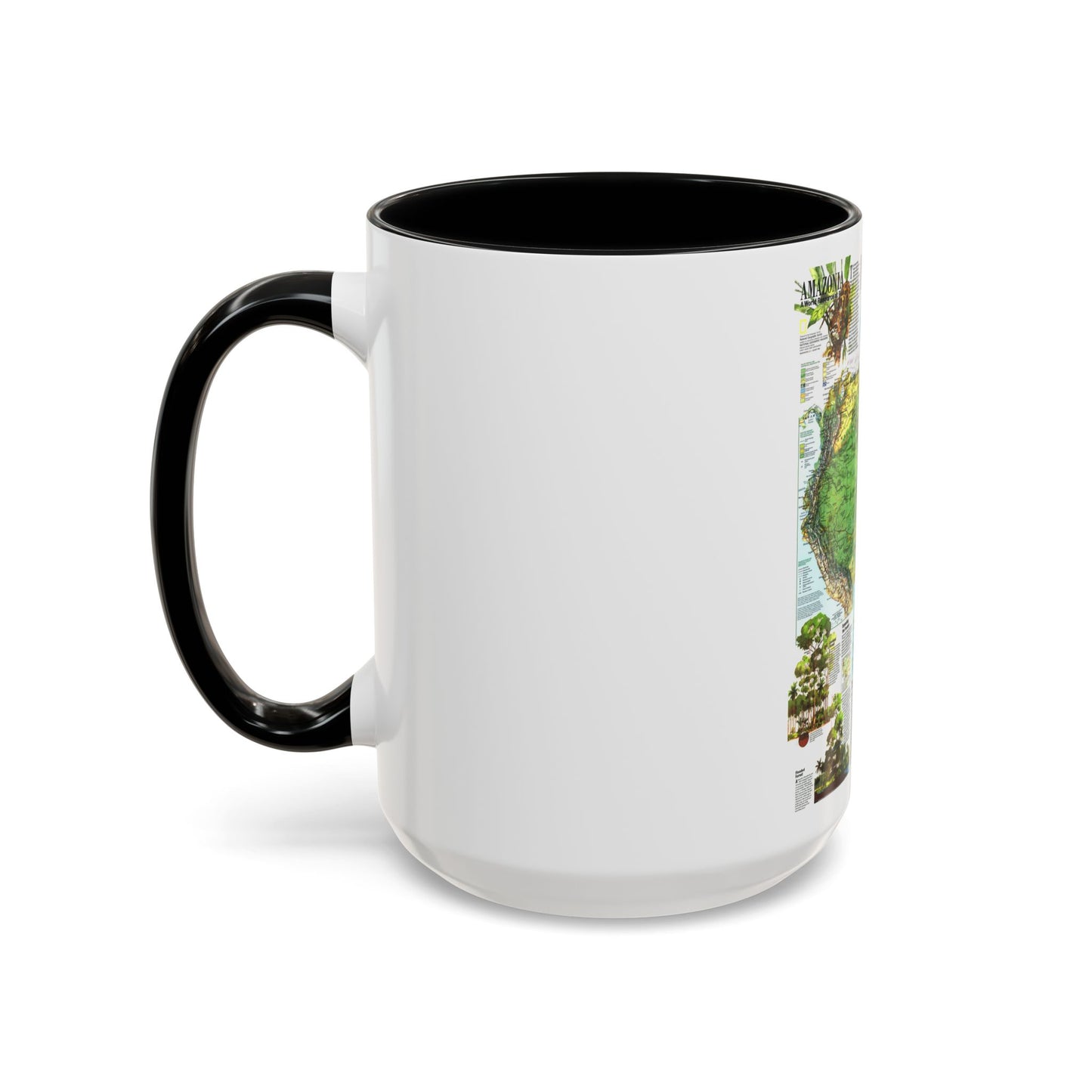 Amazonia - A World Resource at Risk (1992) (Map) Accent Coffee Mug