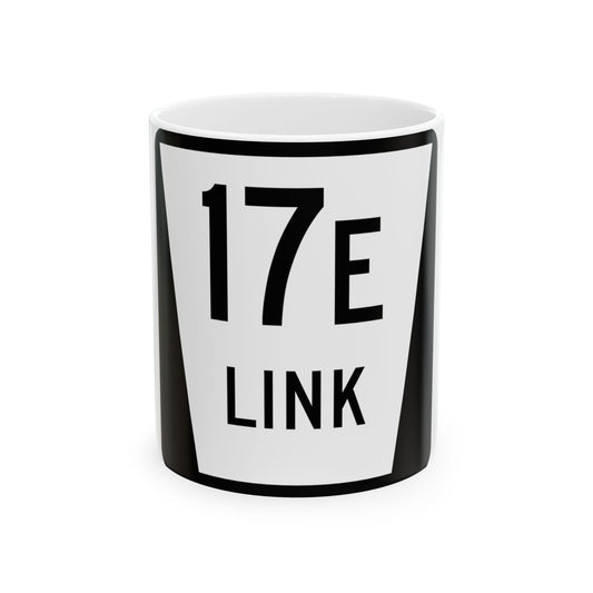 N LINK 17E (Nebraska) (Road Sign) White Coffee Mug