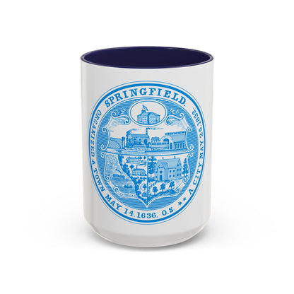 Seal of Springfield Massachusetts - Accent Coffee Mug