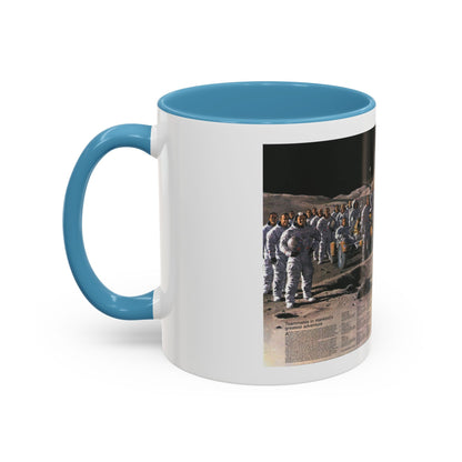 Space - Teammates in Mankind's Greatest Adventure (1973) (Map) Accent Coffee Mug