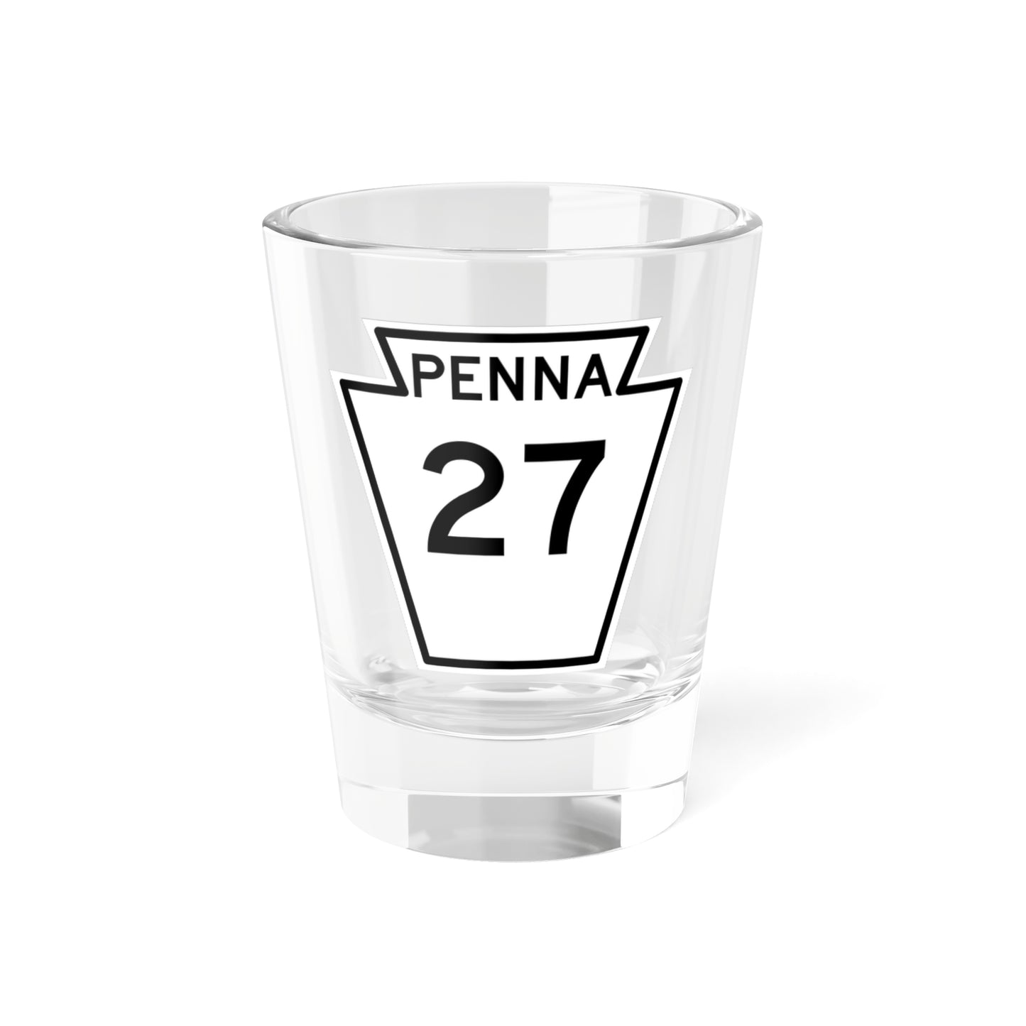 PA-27 1948 (Pennsylvania) (Road Sign) Shot Glass 1.5oz