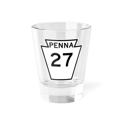 PA-27 1948 (Pennsylvania) (Road Sign) Shot Glass 1.5oz