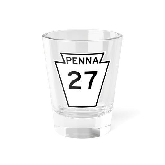 PA-27 1948 (Pennsylvania) (Road Sign) Shot Glass 1.5oz