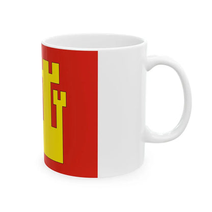 Flag of Fredrikstad Viken Norway - White Coffee Mug-Go Mug Yourself