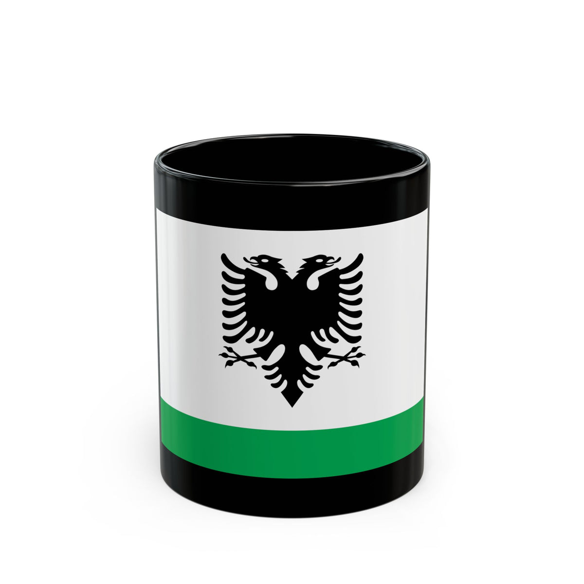 Albanian Coast Guard Ensign - Black Coffee Mug