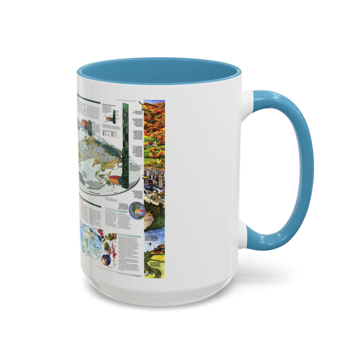 World Map - Biodiversity (1999) (Map) Accent Coffee Mug