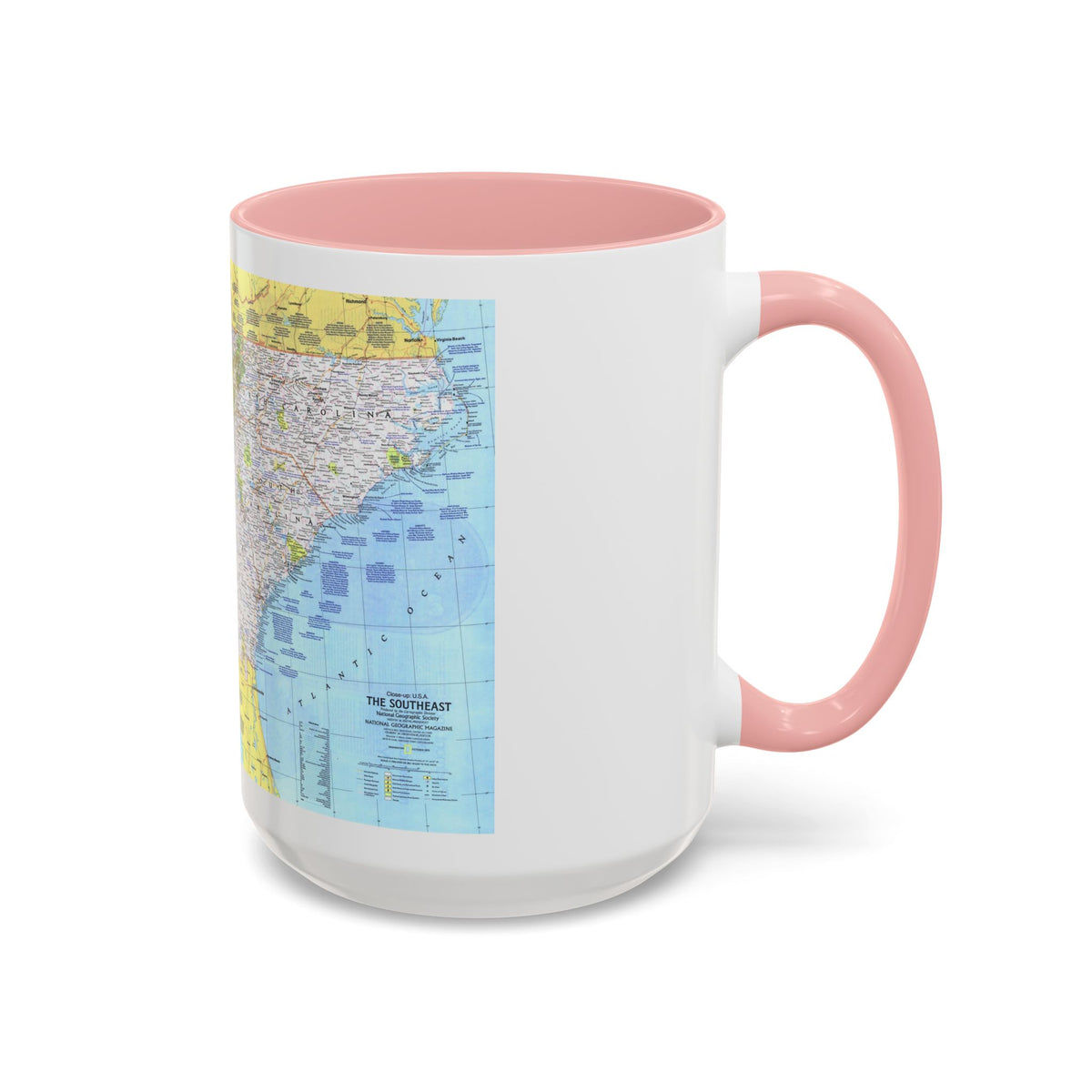 USA - Southeast 1 (1975) (Map) Accent Coffee Mug