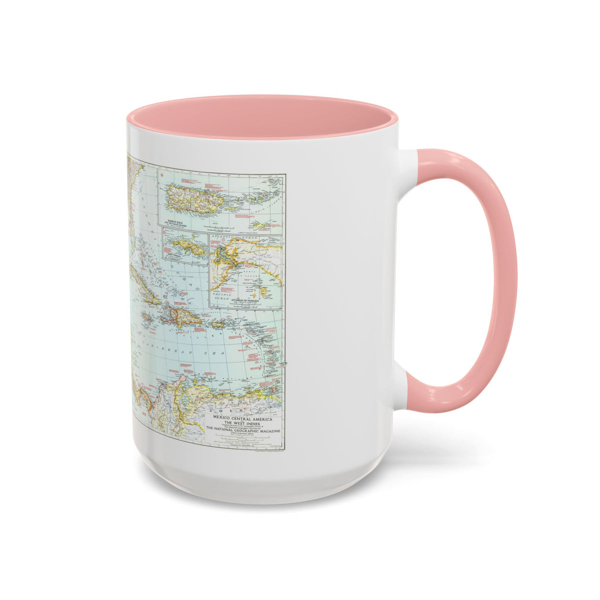 Central America & West Indies (1939) (Map) Accent Coffee Mug