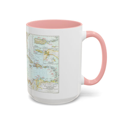 Central America & West Indies (1939) (Map) Accent Coffee Mug