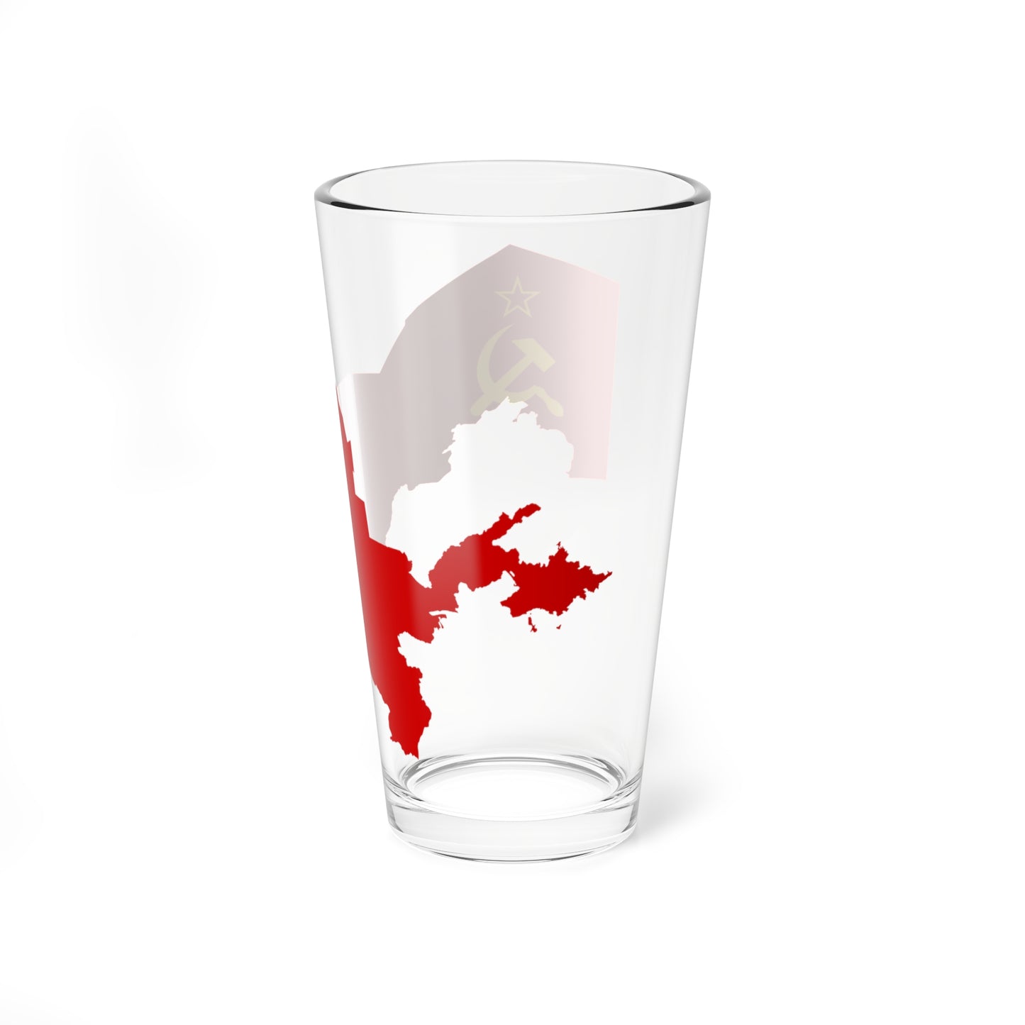Uzbekistan Map with Soviet Flag (Uzbekistan) Pint Glass 16oz