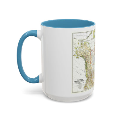 North America - Canada, Alaska, Greenland (1947) (Map) Accent Coffee Mug