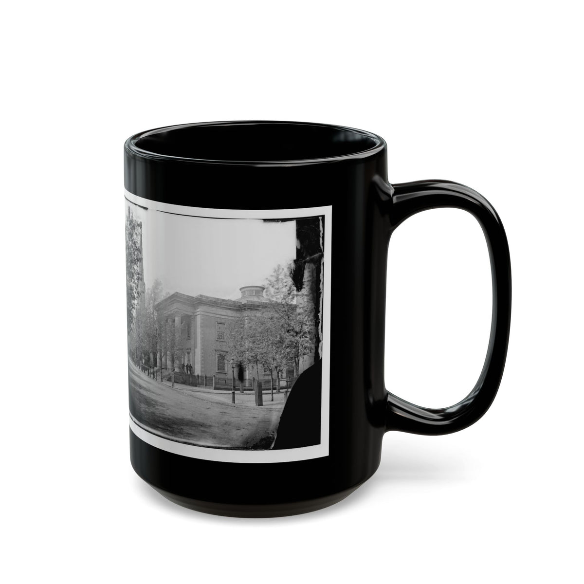 Richmond, Va. City Hall; Sycamore Church Beyond (Capitol Street) (U.S. Civil War) Black Coffee Mug
