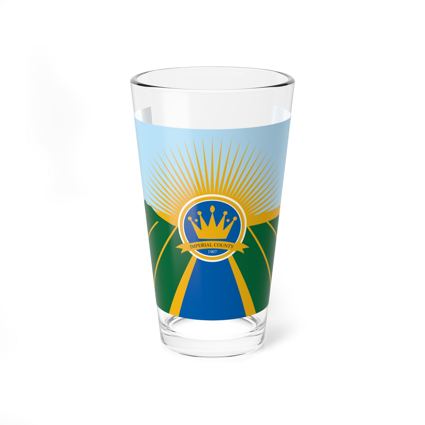 Flag of Imperial County California (United States) Pint Glass 16oz