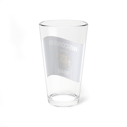 Nuvola Wisconsin flag (United States) Pint Glass 16oz