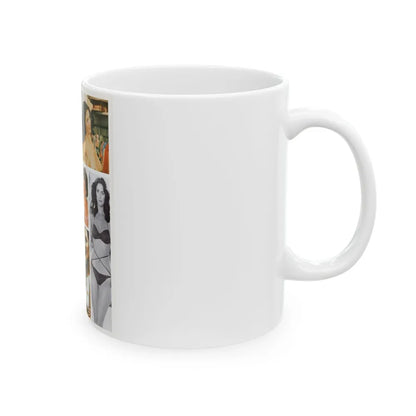 Lynda Carter #198 - Magazine Spread (Vintage Female Icon) White Coffee Mug-Go Mug Yourself