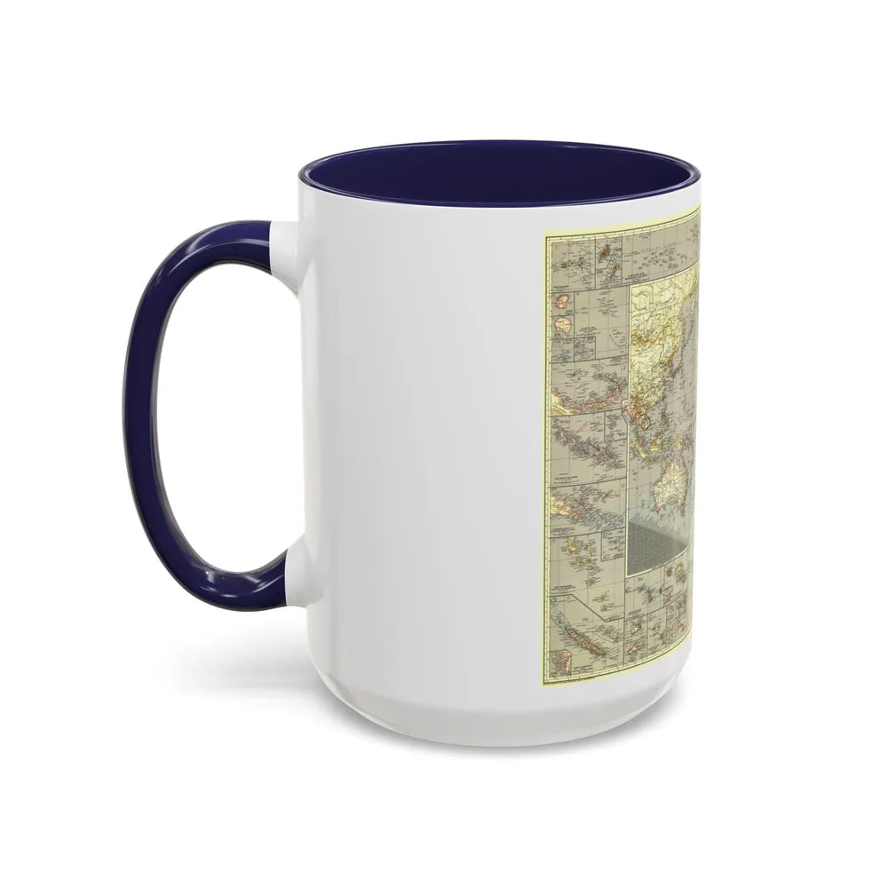 Pacific Ocean (1936) (Map) Accent Coffee Mug-Go Mug Yourself