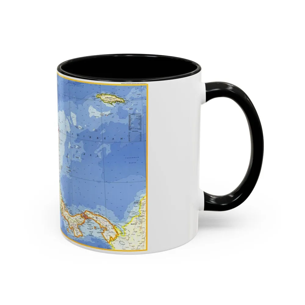 Central America (1973) (Map) Accent Coffee Mug-Go Mug Yourself