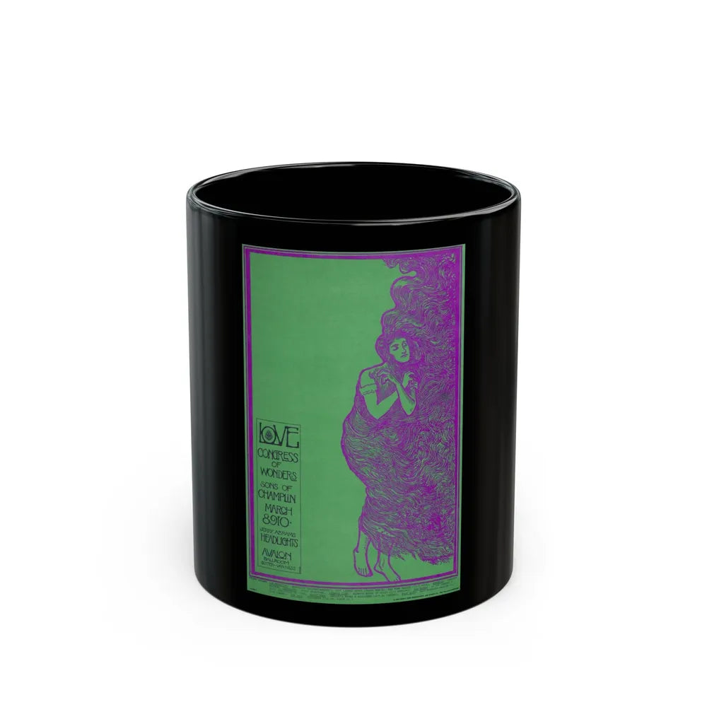 Love 1967 Poster (Music Poster) Black Coffee Mug-11oz-Go Mug Yourself