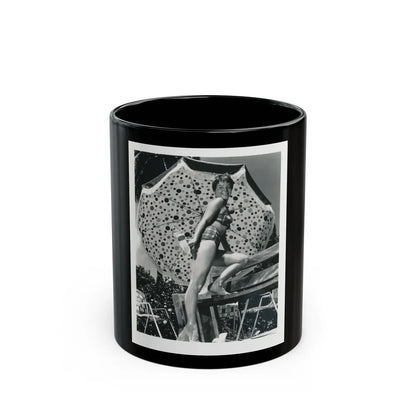 Janet Munro #25 (Vintage Female Icon) Black Coffee Mug-11oz-Go Mug Yourself