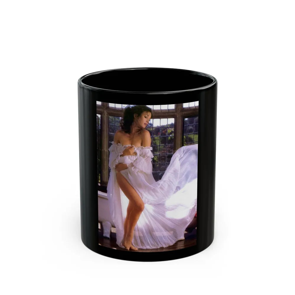 Jane Seymour #82 (Vintage Female Icon) Black Coffee Mug-11oz-Go Mug Yourself