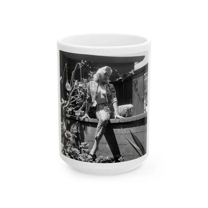 Jeanne Carmen #53 (Vintage Female Icon) White Coffee Mug-15oz-Go Mug Yourself