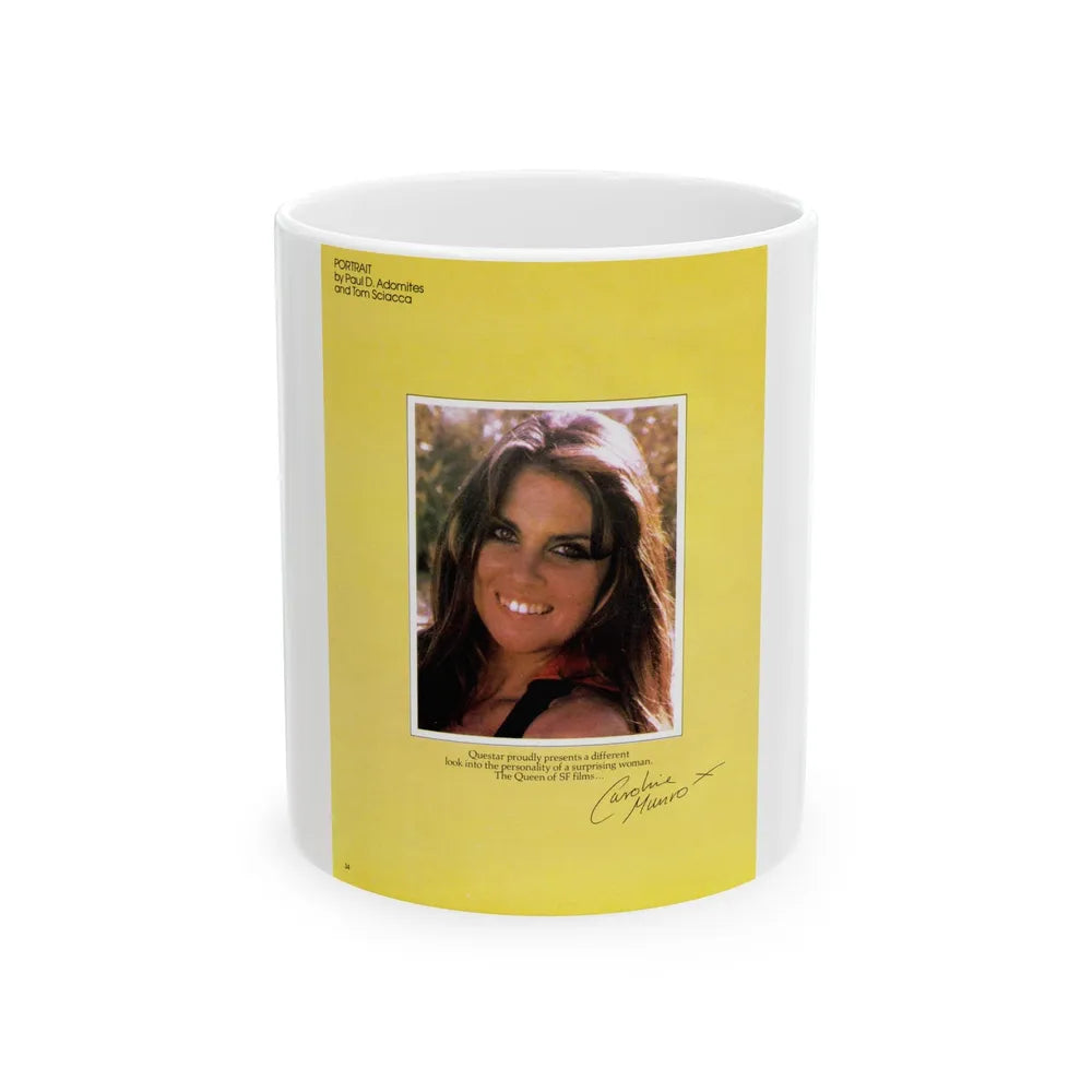 Caroline Munro #358 - Questar Mag. Vol. 2 #3, June '80 (Vintage Female Icon) White Coffee Mug-11oz-Go Mug Yourself