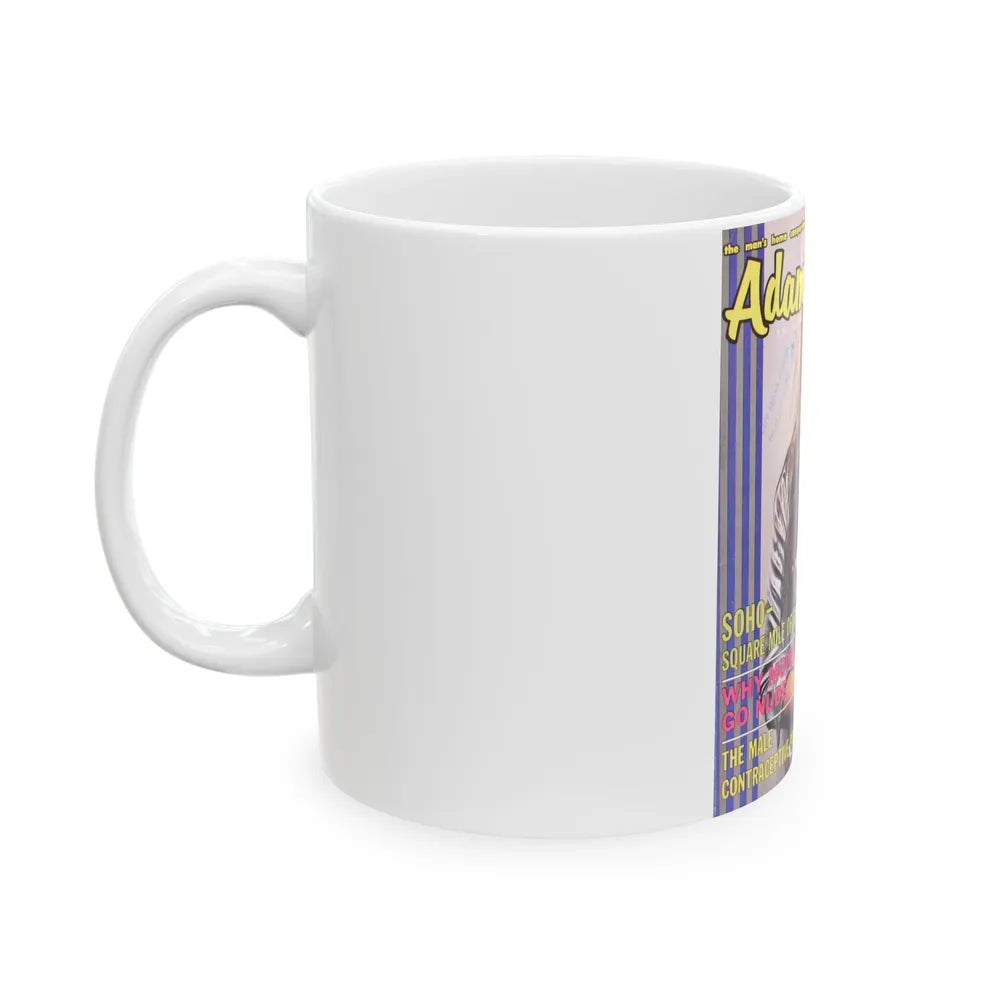 Caroline Munro #283 - Adam Mag. Cover (Vintage Female Icon) White Coffee Mug-Go Mug Yourself