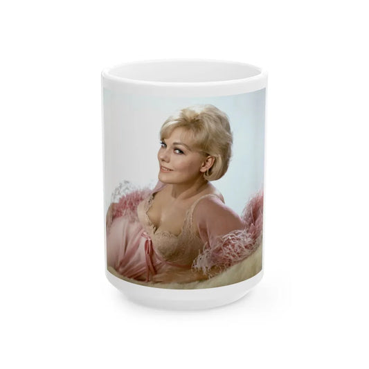 Kim Novak #355 (Vintage Female Icon) White Coffee Mug-15oz-Go Mug Yourself