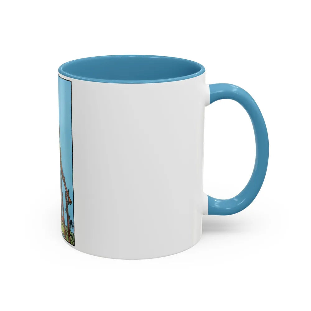 The 7 of Wands (Tarot Card) Accent Coffee Mug-Go Mug Yourself