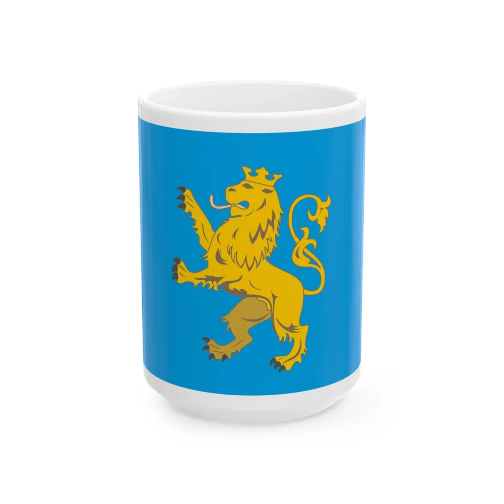 Flag of Lviv Oblast Ukraine - White Coffee Mug-15oz-Go Mug Yourself