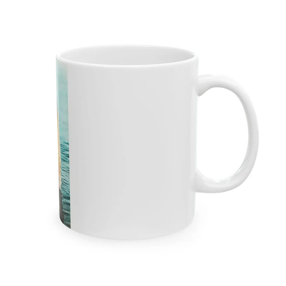 Gila Golan #128 - See through white wet top (Vintage Female Icon) White Coffee Mug-Go Mug Yourself