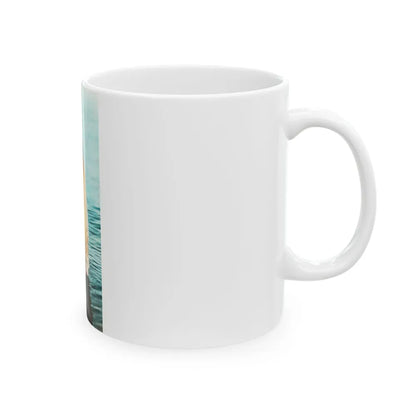 Gila Golan #128 - See through white wet top (Vintage Female Icon) White Coffee Mug-Go Mug Yourself