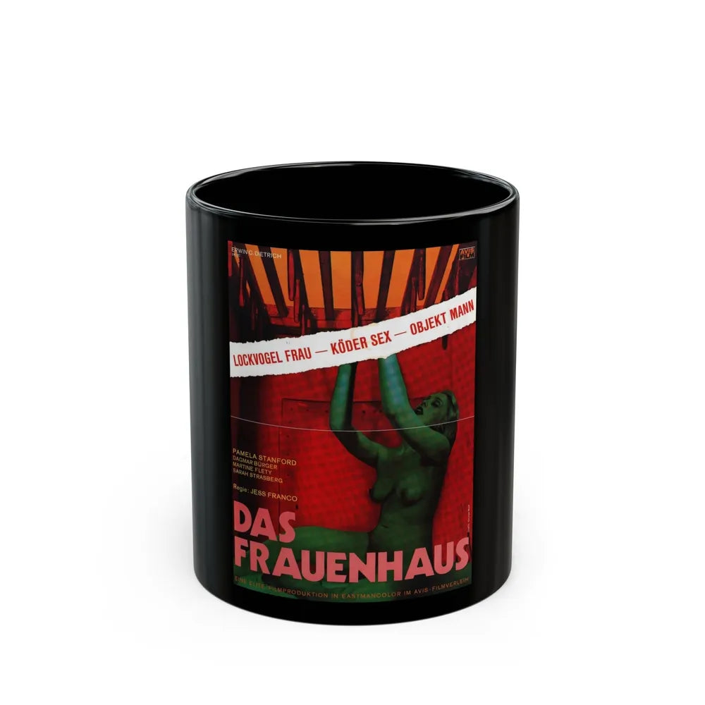 DAS FRAUENHAUS (BLUE RITA) 1977 Movie Poster - Black Coffee Mug-11oz-Go Mug Yourself