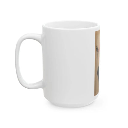 Crossed Wires, American Magazine story interior illustration - White Coffee Mug-Go Mug Yourself