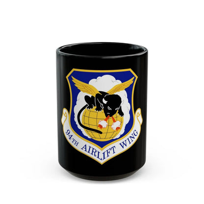 94th Airlift Wing (U.S. Air Force) Black Coffee Mug-15oz-Go Mug Yourself