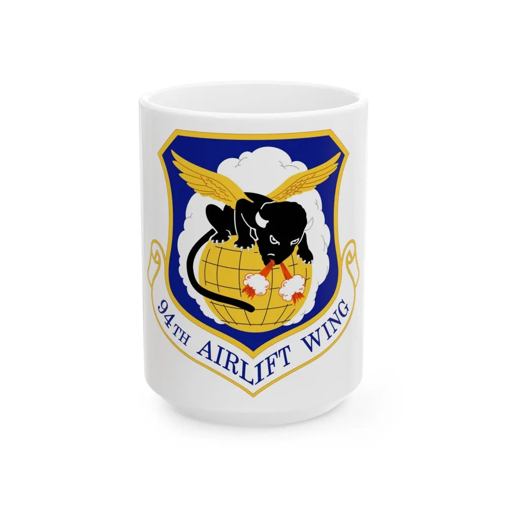 94th Airlift Wing (U.S. Air Force) White Coffee Mug-15oz-Go Mug Yourself