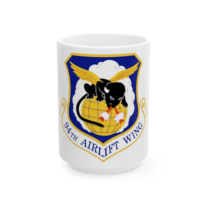 94th Airlift Wing (U.S. Air Force) White Coffee Mug-15oz-Go Mug Yourself