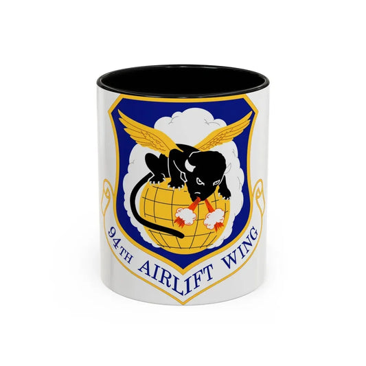 94th Airlift Wing (U.S. Air Force) Accent Coffee Mug 11oz Black - Go Mug Yourself