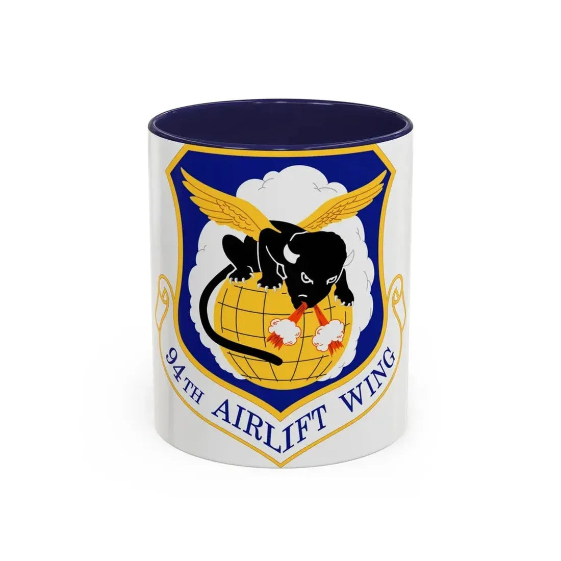 94th Airlift Wing (U.S. Air Force) Accent Coffee Mug 11oz Navy - Go Mug Yourself